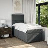 Boxspringbett mit Matratze Dunkelgrau 90x190 cm Stoff