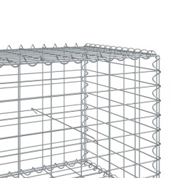 Gabione mit Deckel 200x50x50 cm Verzinktes Eisen