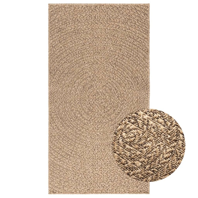 Teppich ZIZUR 80x150 cm Jute-Optik Indoor und Outdoor