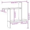 Wandregale 2 Stk. Grau Sonoma 50x12x50 cm Holzwerkstoff