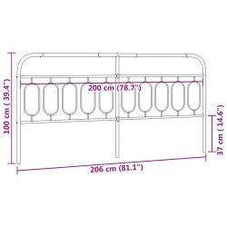 Kopfteil Metall Weiß 200 cm