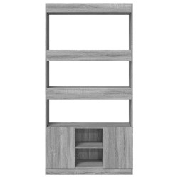 Highboard Grau Sonoma 92x33x180 cm Holzwerkstoff