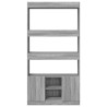 Highboard Grau Sonoma 92x33x180 cm Holzwerkstoff