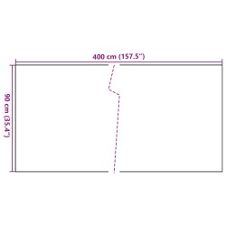 Balkon-Sichtschutz Anthrazit 400x90 cm Poly Rattan