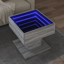 LED-Couchtisch Grau Sonoma...