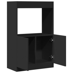 Highboard Schwarz 63x33x100 cm Holzwerkstoff