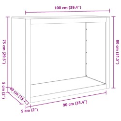 Brennholzregal Weiß 100x40x80 cm Stahl