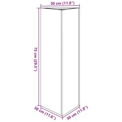 Pflanzkübel Anthrazit Dreieckig 30x26x75 cm Stahl