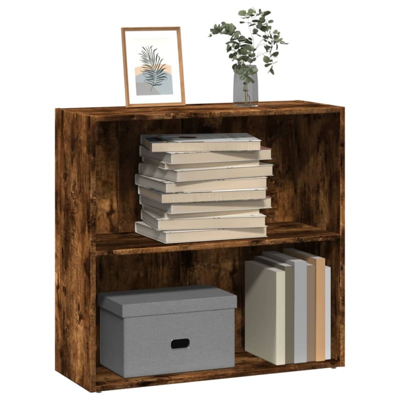 Bücherregal Räuchereiche 80x30x77 cm Holzwerkstoff