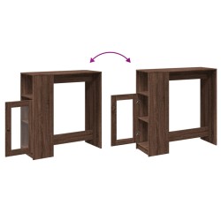 Bartisch mit Regal Braun Eiche 101x40x103,5 cm Holzwerkstoff