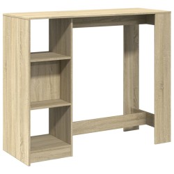 Bartisch mit Regal Sonoma-Eiche 124x46x103,5 cm Holzwerkstoff