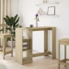 Bartisch mit Regal Sonoma-Eiche 124x46x103,5 cm Holzwerkstoff