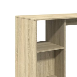 Bartisch mit Regal Sonoma-Eiche 124x46x103,5 cm Holzwerkstoff