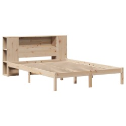 Massivholzbett mit Regal ohne Matratze 140x190 cm Kiefernholz