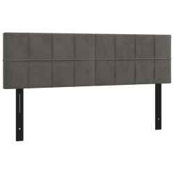 Kopfteile 2 Stk. Dunkelgrau 72x5x78/88 cm Samt