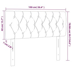 Kopfteil Dunkelgrau 100x7x78/88 cm Samt