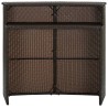 Garten-Bartisch Braun 120x55x110 cm Poly Rattan