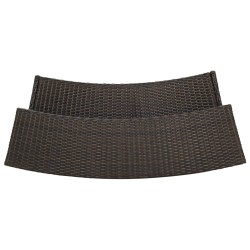 Garten-Bartisch Braun 120x55x110 cm Poly Rattan