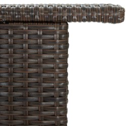 Garten-Bartisch Braun 120x55x110 cm Poly Rattan