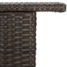 Garten-Bartisch Braun 120x55x110 cm Poly Rattan