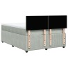 Boxspringbett mit Matratze Hellgrau 140x190 cm Samt