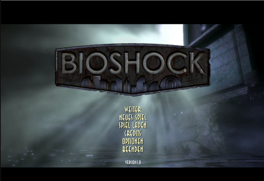 BioShock 1 Hauptmenü Version 1.0