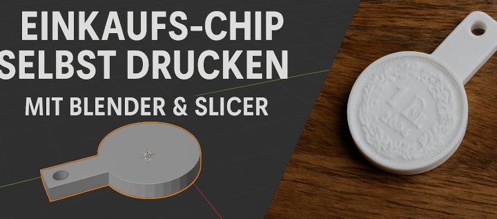 Mein erstes eigenes 3D Druck Modell - Fränkli für Einkaufswägeli