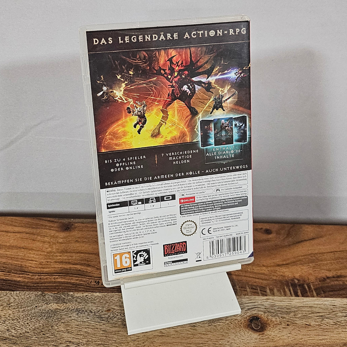 Diablo III Eternal Collection für Nintendo Switch – Originalhülle, deutsche Rückseite mit Spielinformationen