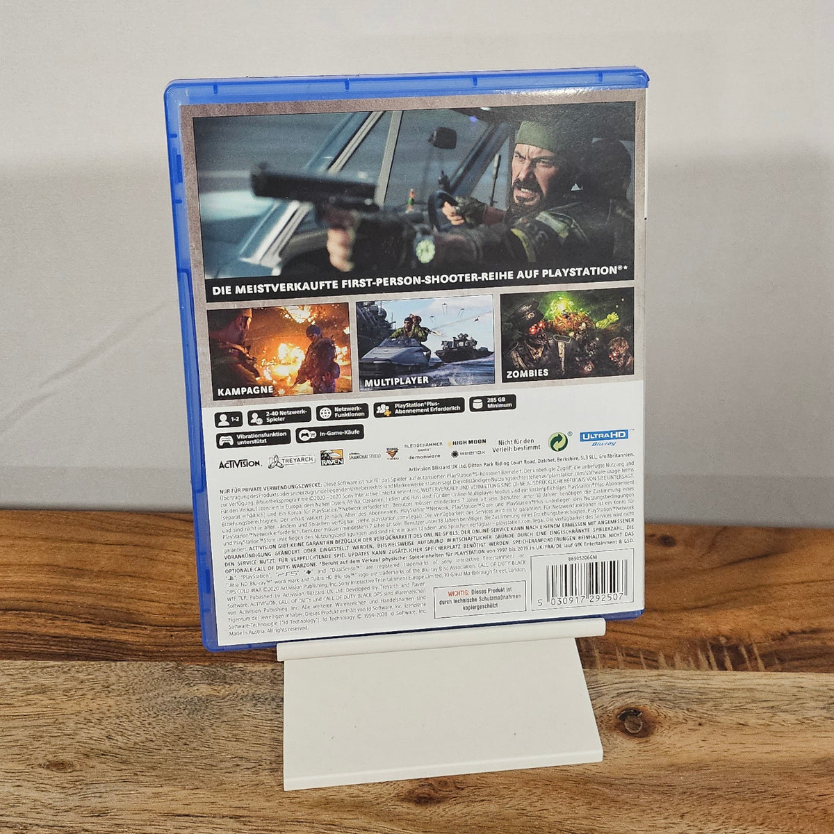 Call of Duty Black Ops Cold War für PlayStation 5 – Originalhülle, deutsche Rückseite mit Spielmodi