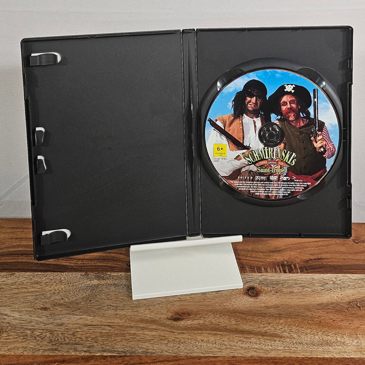Schmirinski's Feriengrüsse aus Saint-Tropez – geöffnete DVD-Hülle mit Disc