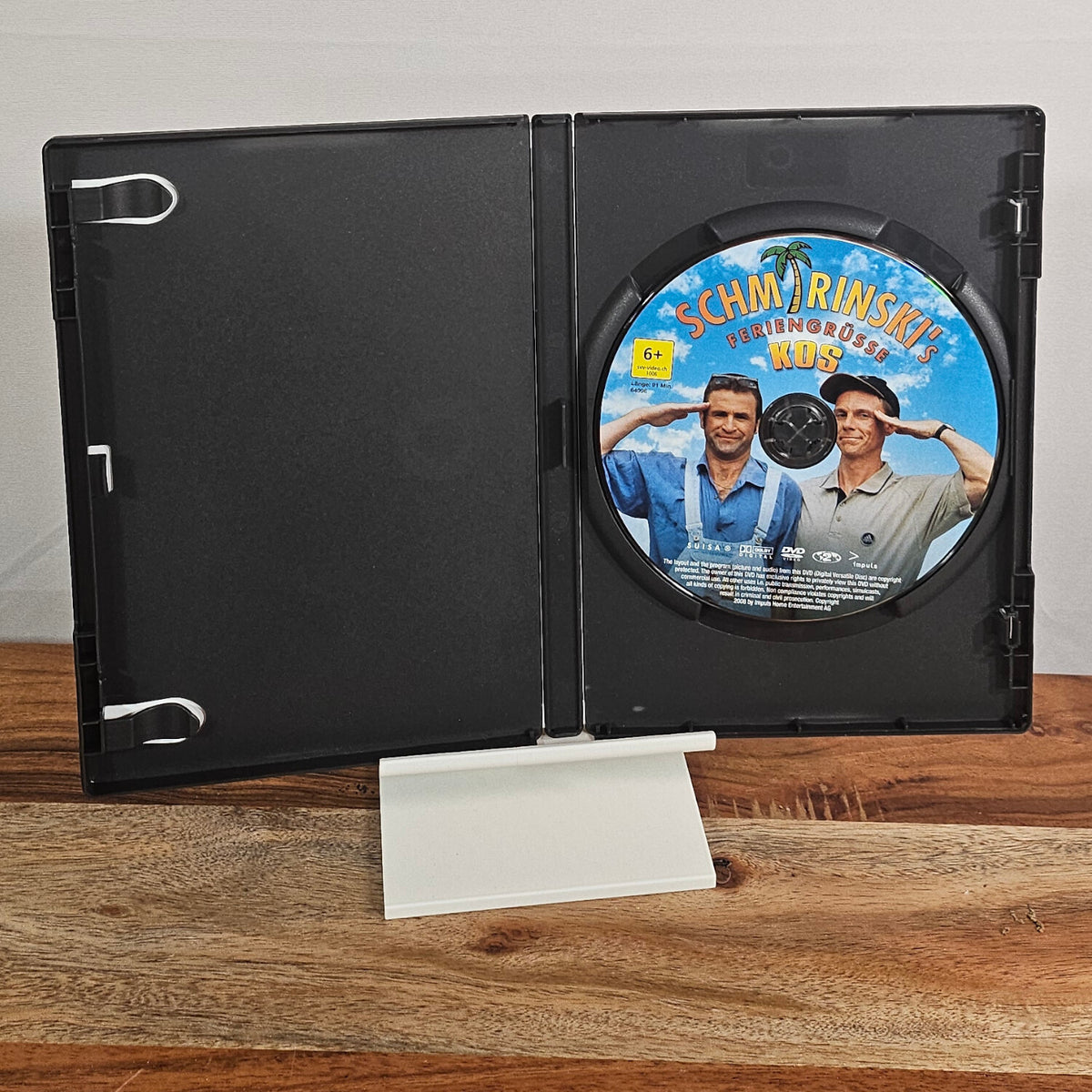Schmirinski's Feriengrüsse aus Kos – geöffnete DVD-Hülle mit Disc