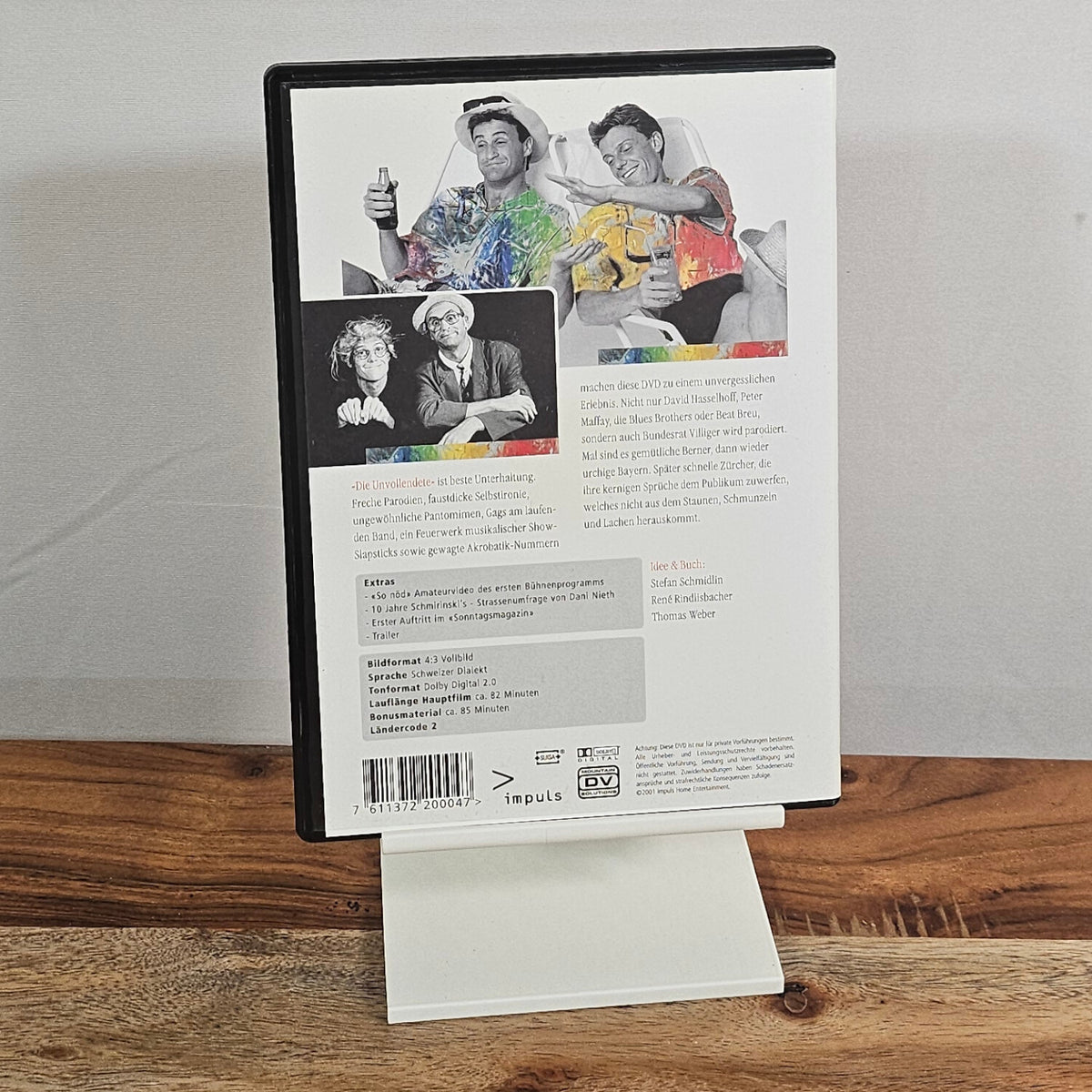 Schmirinski's Die Unvollendete DVD – Rückseite mit Programminformationen