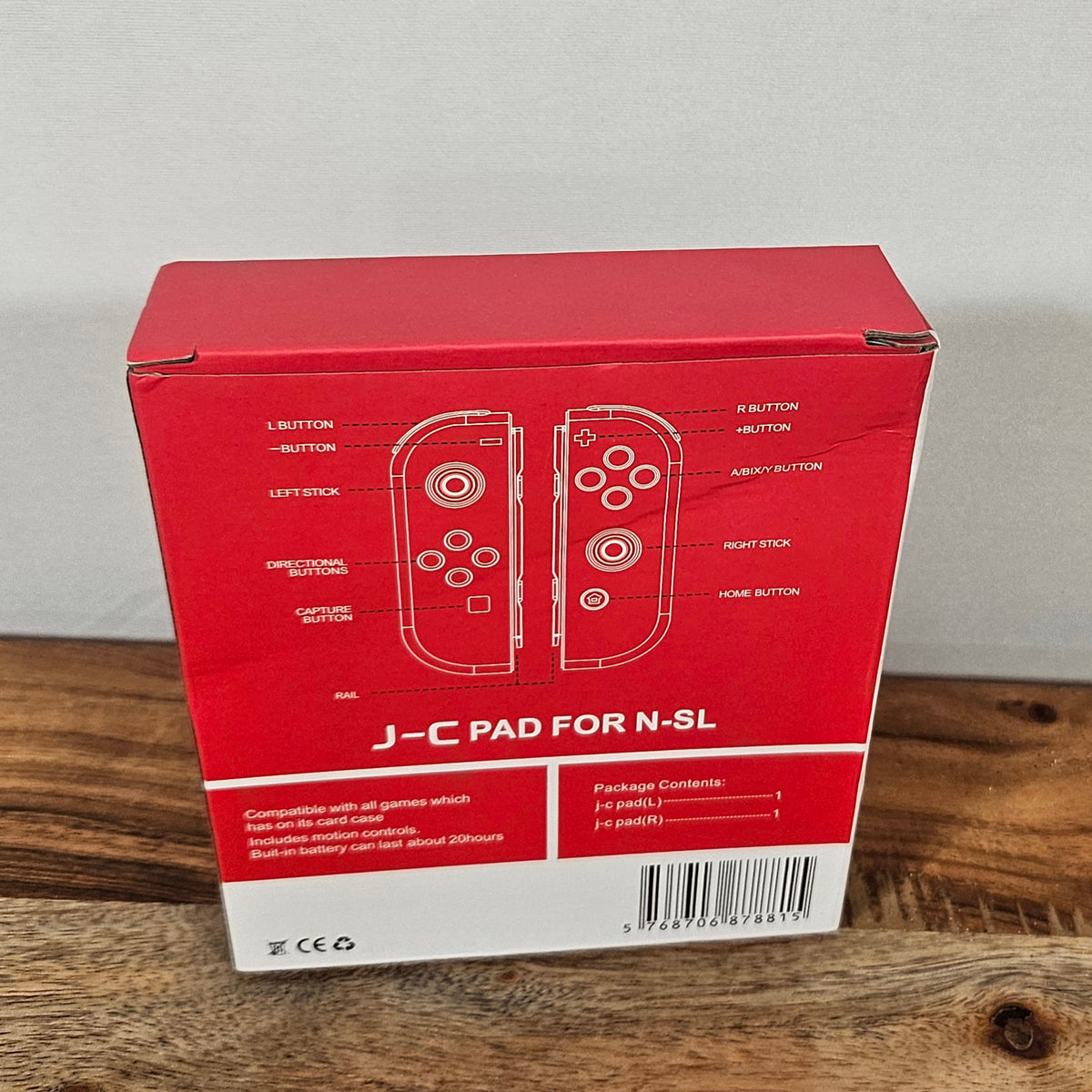Rückseite der Verpackung des Nintendo Switch Ersatz-Controller Sets