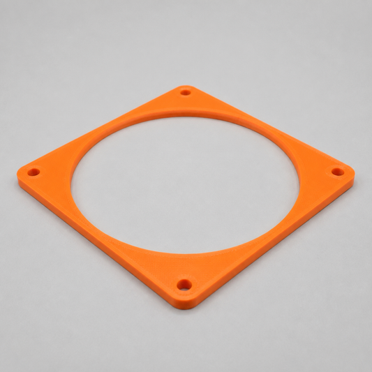 Vorschau eines 5-mm-Abstandrahmens für einen quadratischen 120mm PC-Lüfter aus der STL-Datei
