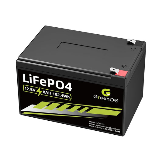 12V 8Ah LiFePO4 Batterie mit 10A BMS – 3000+ Ladezyklen | Solaranlage, Camping, USV, Roller