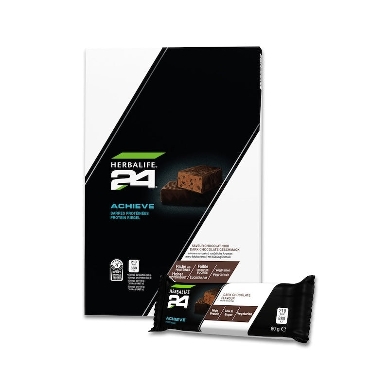 H24 Achieve Protein Riegel Dark Chocolate Geschmack, 6 x 60 g Schokolade