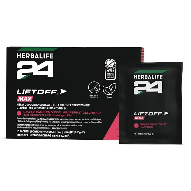 H24 LiftOff Max Grapefruit Geschmack 10 Portionspackungen
