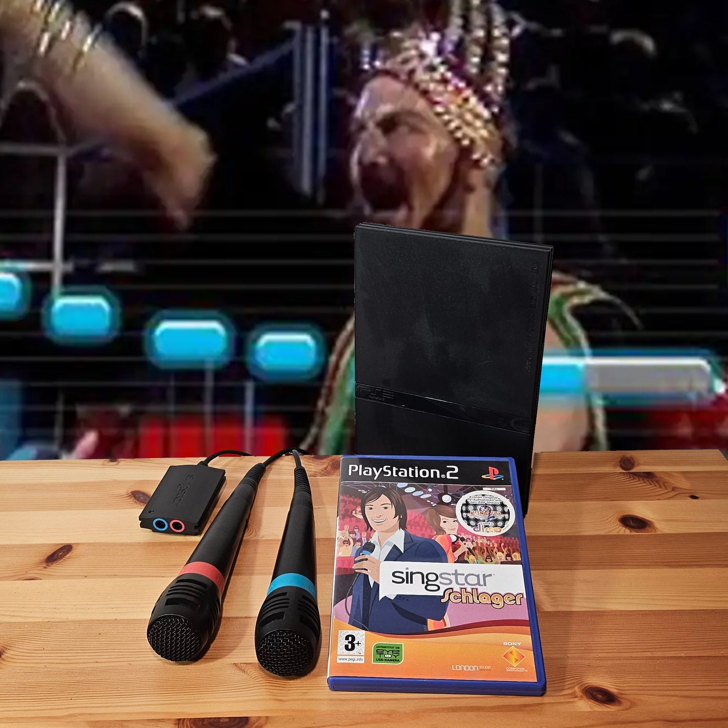 🎤 Schlagerparty garantiert – PS2 Playstation 2 Karaoke-Set mit SingStar Schlager