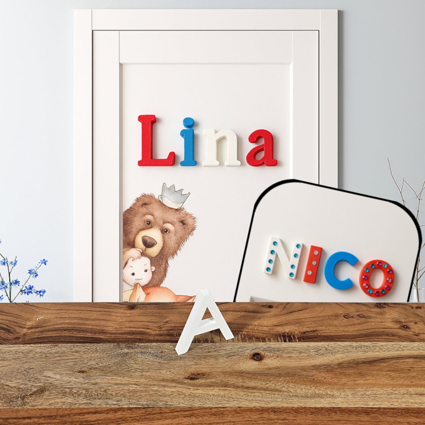 3D Buchstaben Kinderzimmer Deko – Namen A–Z a-z 0–9 Weiss Schweiz