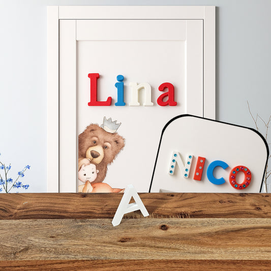 3D Buchstaben Kinderzimmer Deko – Namen A–Z a-z 0–9 Weiss Schweiz