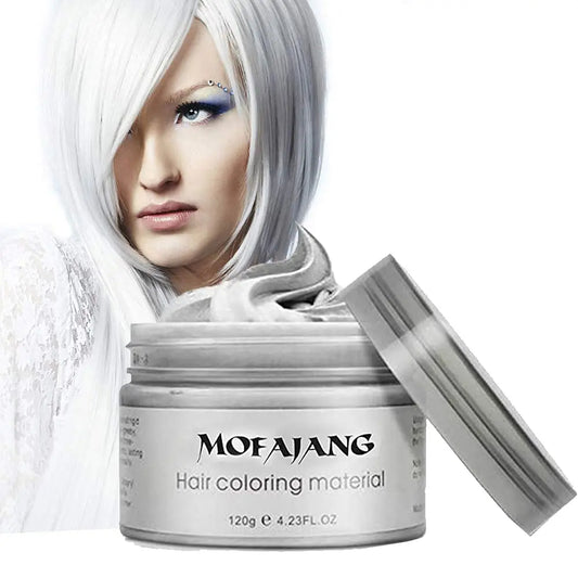 Weiss Temporäre Haarfarbe 120g Wachs Styling 🎉 Mengenrabatt! Ab 3 Stück nur 9,90 pro Haarfarbe!