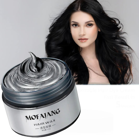 Schwarz Temporäre Haarfarbe 120g Wachs Styling 🎉 Mengenrabatt! Ab 3 Stück nur 9.90 pro Haarfarbe!