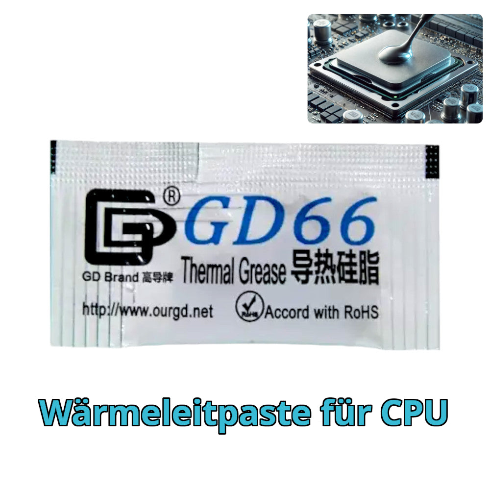 GD66 Wärmeleitpaste (0.5g) – Hochleistungskühlung für CPU, GPU und LED | Optimale Wärmeableitung, Hohe Viskosität, Breiter Temperaturbereich