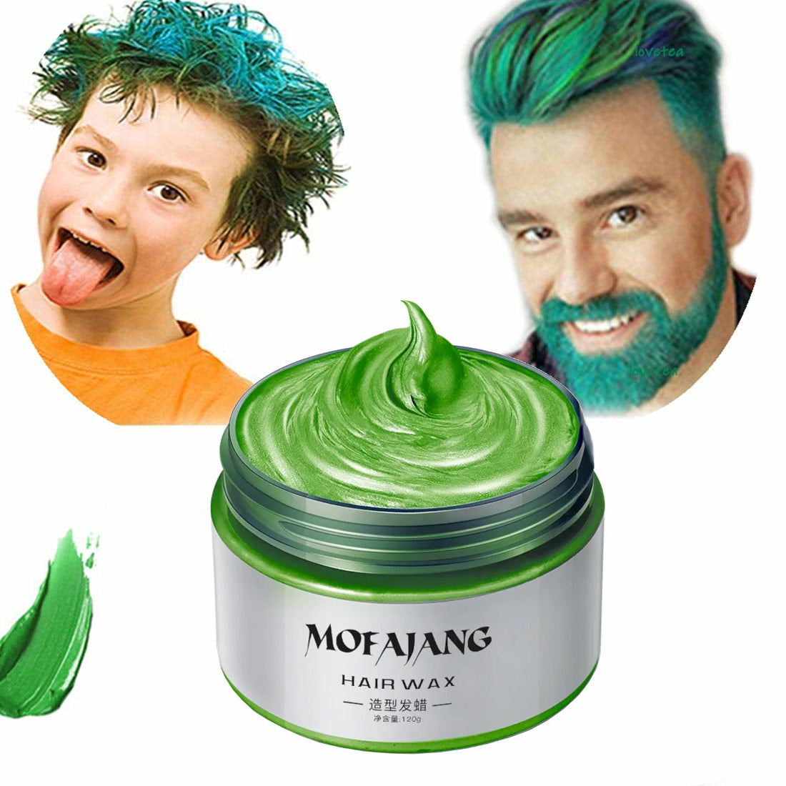 Grün Temporäre Haarfarbe 120g Wachs Styling 🎉 Mengenrabatt! Ab 3 Stück nur 9,90 pro Haarfarbe!