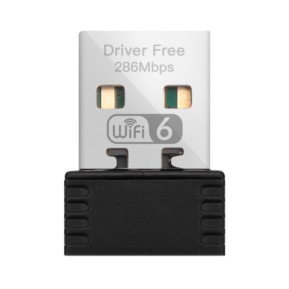 Fenvi WiFi 6 Adapter AX286 – Mini USB Dongle für Hochgeschwindigkeits-WLAN (2,4 GHz, 300 Mbps) – Kompatibel mit Windows 7, 10 & 11