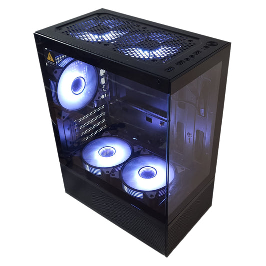 Gaming PC Gehäuse mit Vorinstallierten Lüftern MC-SE, Micro-ATX – Ultimative Kühlung & Modernes Design für Gamer