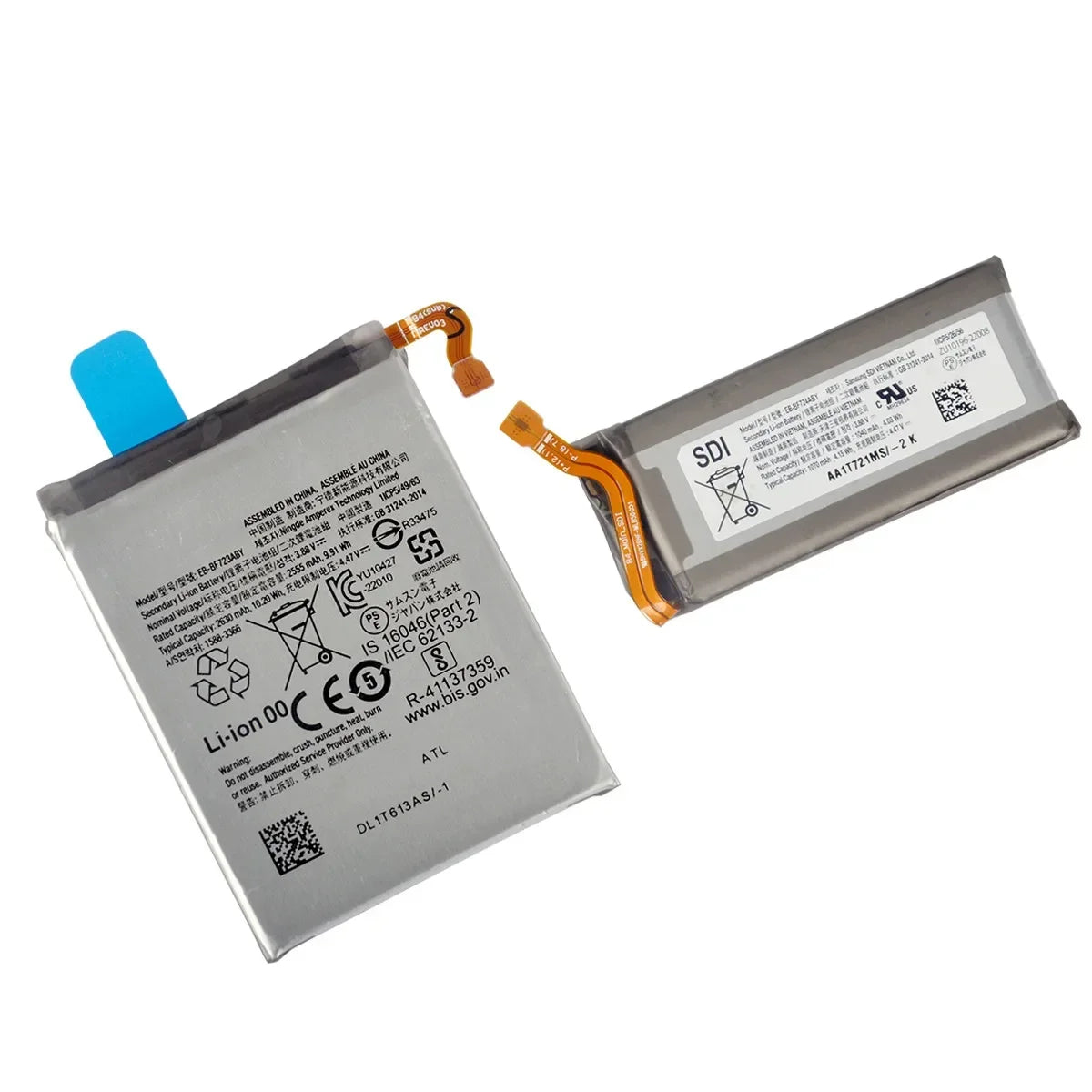 Ersatzbatterie EB-BF723ABY/EB-BF724ABY für Samsung Galaxy Z Flip 4 5G (F723/F724) mit Werkzeugen – Kapazität 2201–2800 mAh