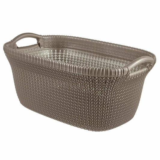 Wäschekorb Knit 40 L Metallic-Braun