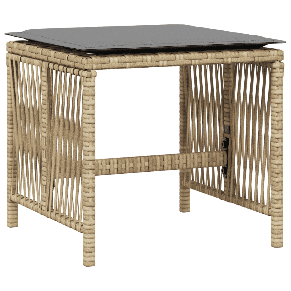 11-tlg. Garten-Essgruppe mit Kissen Beigemischung Poly Rattan