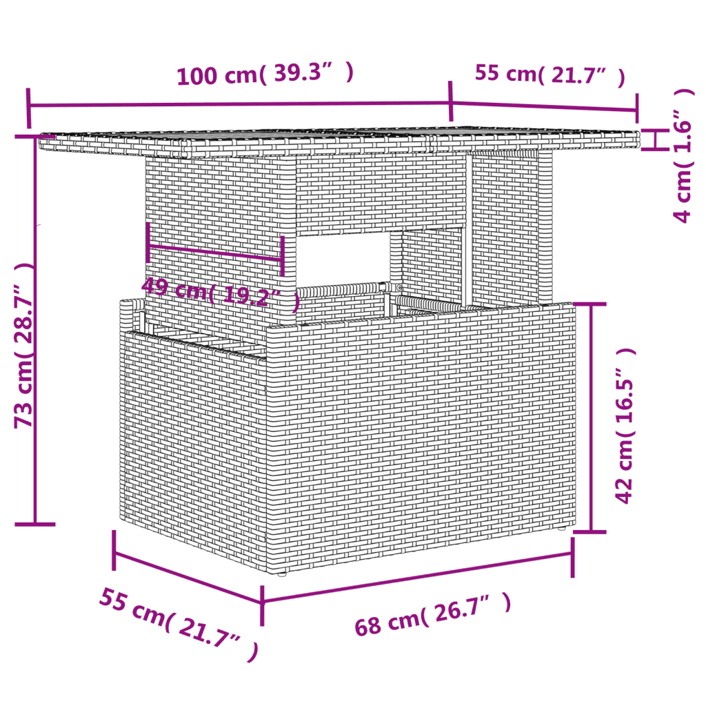 10-tlg. Garten-Sofagarnitur mit Kissen Schwarz Poly Rattan